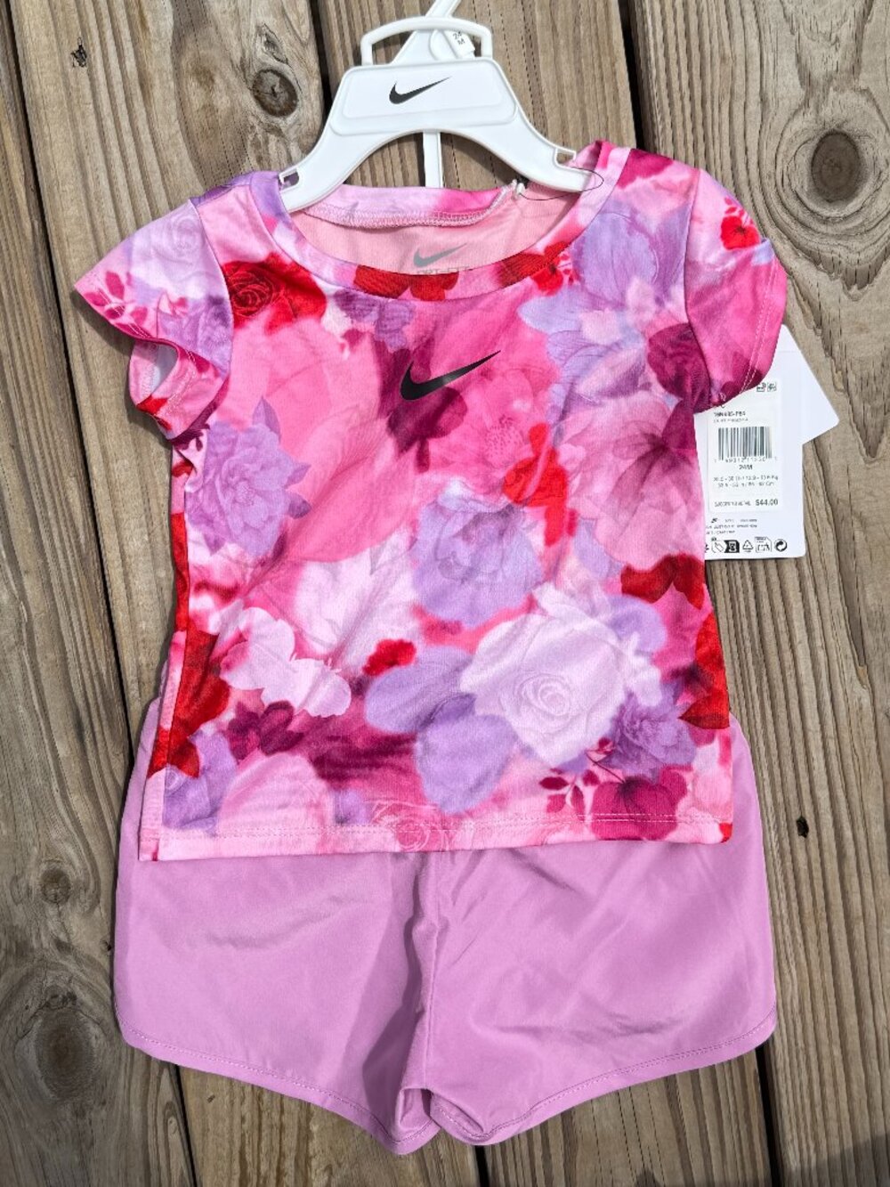 Nike Dri-FIT Floral Set 24M Coquette Cottagecore Toddler NWT Pink 3926
